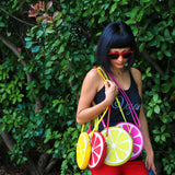 8" Citrus Vegan Crossbody/Clutch Bag (Multicolored)