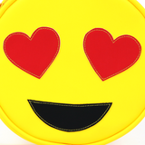 Detail Cykochik yellow heart-eyes emoji applique vegan crossbody bag