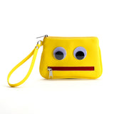 Googly-Eyed Monster Vegan Wristlet/Crossbody Bag (Multicolored)