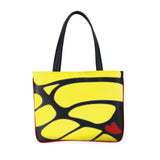 Front black and yellow Cykochik custom Monarch butterfly applique eco-friendly vegan tote bag