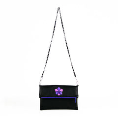 Orchid Giving Circle Vegan Foldover Clutch/Crossbody Bag