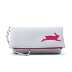 PETA Bunny Vegan Foldover Clutch/Crossbody Bag (Multicolored)