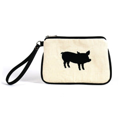 The Humane League Vegan Canvas Wristlet/Crossbody Bag (Multicolored)