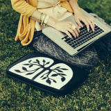 "Silhouette" 15" Vegan Laptop Sleeve – Design by Dallas Artist Jody Pham (Multicolored)