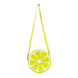 Front Multicolored Cykochik "Citrus" Lime Fruit Slice Vegan Crossbody bag