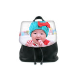 Cykochik "Custom Photo" black eco-friendly vegan drawstring backpack purse - Baby