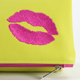 Kiss Vegan Foldover Clutch/Crossbody Bag (Multicolored)