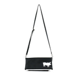 Cykochik X The Humane League embroidered pig eco-friendly vegan crossbody clutch handbag - Front